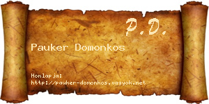 Pauker Domonkos névjegykártya