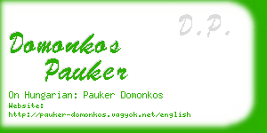domonkos pauker business card